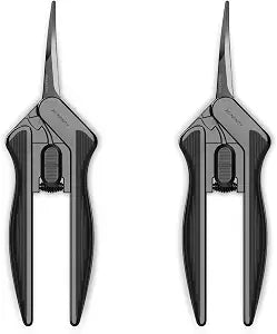AC Infinity Ergonomic Pruning Shear 6.6, Stainless Steel Curved, 2-Pack