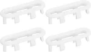 uxcell Sink Trim Overflow Cover, 4Pcs Sink Overflow Rings 47.8x13.6mm Oval Bathroom Kitchen Basin Drain Cover Hole Insert in Caps, White