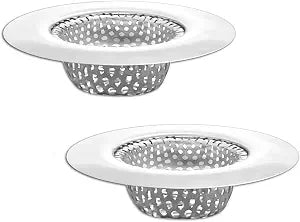 Seatery 1.25" Small Drain Strainer, Sink Drain Hair Catcher, Bathroom Sink Strainer, 2PCS Drain Mesh Baskets for Laundry, Mop Pool, Utility, Slop, RV Sink, Stainless Steel Drain Filter