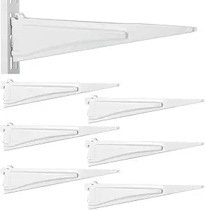 Menkxi 6 Pcs Track Locking Shelf Bracket, 12 Inch