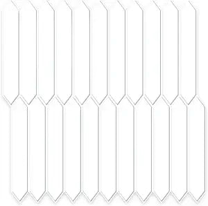 Picket Peel and Stick Backsplash, Bright White, 10 Sheets
