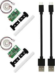 2 Sets Humidifieration Atomization Disc Micro USB Interface DC 5V Atomization Drive Circuit Board + 50CM USB Cable