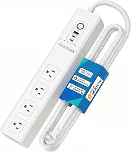 XENON ZigBee Smart Power Strip,Surge Protector with 4 Individually Controlled Smart Outlets and 2 USB Ports, Compatible with Alexa Google Home, 5Feet Extension Cord