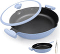14 Inch Large Deep Frying Pan Skillet with Lid, Saute Pan Nonstick