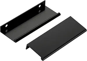 Ravinte Hardware Matte Black Cabinet Pulls Finger Edge Pulls 3 Inch 10 Pack