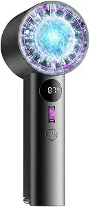 Antarctic Star Portable Handheld Turbo Fan with Ice Cooling, 13000RPM USB-C Rechargeable Personal Fan, 100-Speed Stepless & 4 Preset Modes, LED Display for Travel Outdoor, Summer Gift for Women Kids