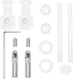 1Set Toilet Seat Mounting Fittings Toilet Lid Screws Stainless Steel Top Fixing Hinges Accessories for Wall Hung Toilet Firm Toilet Covers Replacement