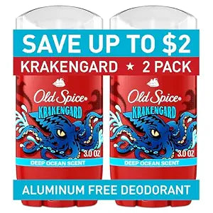 Old Spice Deodorant for Men, Aluminum Free, Krakengard, 3.0 oz Pack of 2