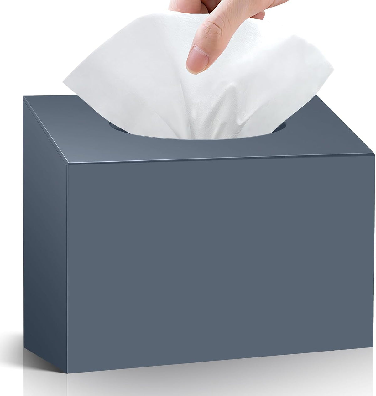 Acrylic Hand Towel Box Cover Compatible with Kleenex Hand Towels, Blueâ€‘Grey