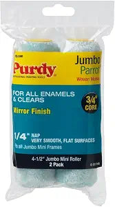 Purdy 140624040 Jumbo Mini Parrot Roller Cover Replacements, 2-Pack, 4-1/2 inch x 1/4 inch nap