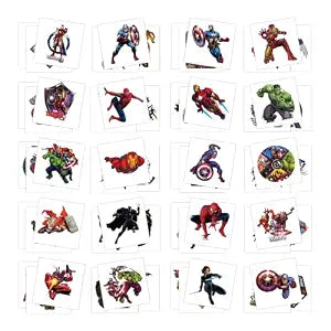 60Pcs Anime Hero Temporary Tattoos, Cartoon Decor Cool Sticker for Teens and Kids, Birthday Christmas Party Supplies Decorations Gifts for Fans (Hero)