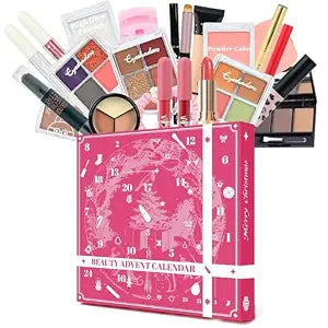 Makeup Advent Calendar 2025 for Teen Girls & Womenï¿½ï¿½ï¿½24 Days Christmas Countdown Calendar Makeup Gift Set, 2025 Xmas Gift Surprise Box Calendar Full Beau
