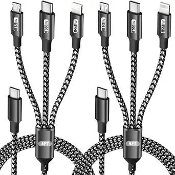 100W USB-C Multi Charging Cable with E-Mark Chip, USB C Cable Fast Charging