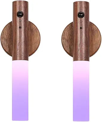LANDGOO Wooden Motion Sensor Multicolor Night Lights,
