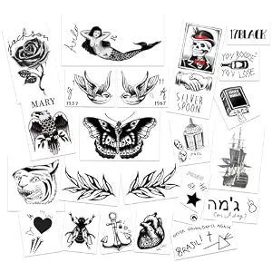 Boy Band Temporary Tattoo Set for Halloween, Festivals or Concerts ï¿½ï¿½ï¿½ï¿½ï¿½ï¿½ï¿½ï¿½ï¿½ Easy Costume Idea for Men & Women - V