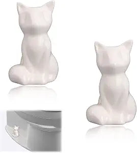 2pcs Ceramic Toilet Bolt Covers, Cute Cat Toilet Bolt Covers Decorative