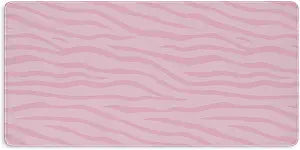 Preppy Pink Zebra Print Large Mouse Pad 31.5x15.7 in
