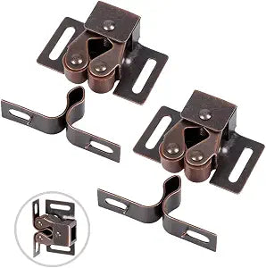 Cabinet Latch QEDT 2 Pack Bronze Double Roller Catch