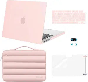 MOSISO Compatible with MacBook Pro 13 inch Case M2 M1 2026-2016, Pink