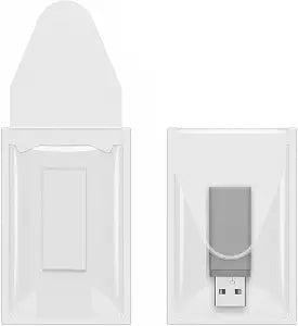 Professional USB Drive Adhesive Pockets | Transparent Self-Adhesive Storage Sleeves | Universal Flash Drive Holders | Stick-On Pouches for Organizing Tech Accessories | 10 Pack