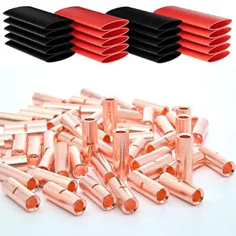 SVAAR 20PCS 8 Gauge Non-Insulated Butt Connectors Wire Butt Splice Copper