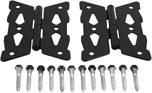 National Hardware Decorative Butterfly Hinges, Steel, 2-Pack, Black