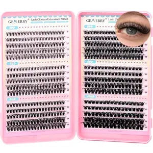 GEMERRY DIY Lash Clusters 30D 40D 50D 60D 80D 100D 8-16MIX D Curl