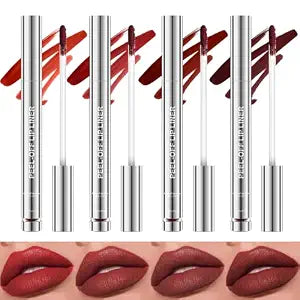4Pcs Peel Off Lip Liner Set,4Different Shades Long-Lasting Lip Stain,24H Smudge-Proof & Waterproof for Effortless Precision,Non-Fading Nude Matte Color,Full Coverage Lip Tint,Gifts Suitable for Girls
