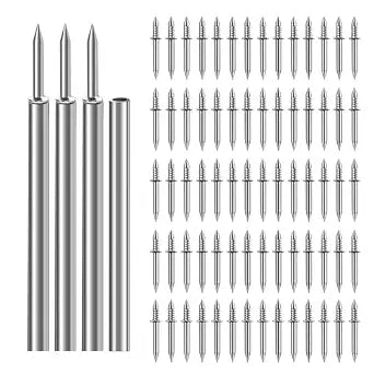 Double Headed Skirting Nails, 400Pcs with 4 Sleeve Tools