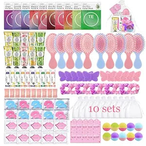 110PCS Spa Day Kit with Face Masks, Lip Balm, Hand Cream, Under Eye Patches
