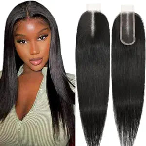 2x6 HD Lace Closure Skinlike 2x6 Human Hair Closure Straight 2x6 Brazilian Virgin Human Hair Kim K Middle Part Closure 2x6 Straight HD Closure 16inch Pre-plucked with Natural Hairline