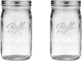 Ball Quart Jar with Silver Lid, Wide Mouth, Set of 2