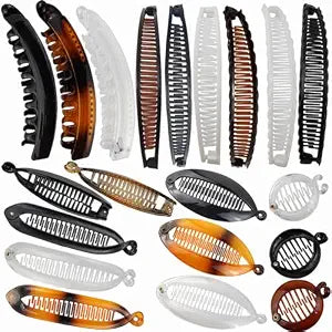 ROYHOO 20PCS Banana Hair Clips Classic Hair Comb Banana Clips Ponytail Hair Holder for Women Girls, 7 Styles