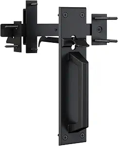 Sdstone Heavy Duty Gate Latch for Wooden FenceTwo Sided Gate Latch for Outdoor Fence Door Latch Gate Hardware for Wooden Gates, Pool Gate, Backyard, GardenBlack