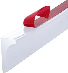 78 Inch Shower Dam Shower Threshold Collapsible Water Barrier Self-Adhesive Shower Water Stopper Splash Guard Keeping Dry and Wet Separation for Bathroom and Kitchen (White)