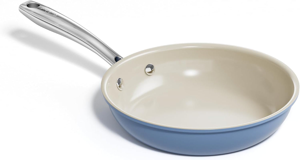 Redchef 8 inch Ceramic Frying Pan Skillet, Kitchen Nonstick Egg Pan, Blue