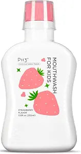 oh care Kids Mouthwash, Alcohol-Free Mouth Rinse for Children, Fluoride-Free Daily Oral Care, Gentle Oral Hygiene Routine, Strawberry Flavor, 11.8 fl oz