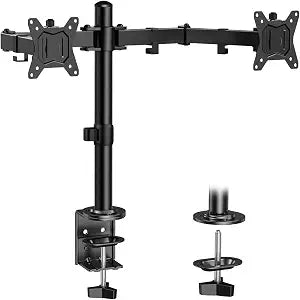 ErGear Dual Monitor Stand, Heavy Duty Adjustable Monitor Desk Mount for 2 Screens up to 32 Inches, Fully Adjustable Height, Tilt, Swivel, Rotate, Supports 17.6 lbs per Monitor Arm, Easy Installation