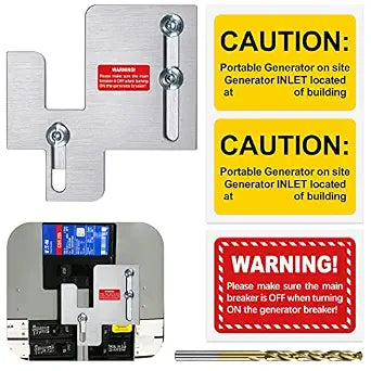 LATING Generator Interlock for Eaton Cutler Hammer BR Series Panels with 1 1/4 to 1 7/16 Inches Spacing, 150 or 200 Amp, Brushed Nickel