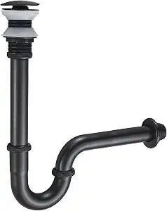 U-Shape P-Trap Kit, 1-1/4" Stainless Steel Sink Drain no Overflow