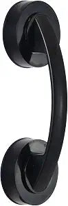 2 Pack Black Suction Cup Door Handle for Glass Door, Bathroom Shower Grab Bar, 7.5 Inch Removable Vacuum Suction Handle for Mirror, Cabinet, Refrigerator, No Drilling Required