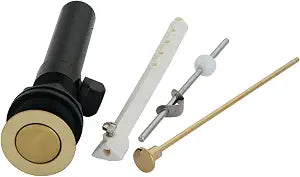 Kingston KP1002 Plastic Pop-Up Drain with Overflow, Polished Brass