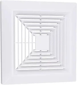 Bathroom Exhaust Fan Cover with Spring 12"x12"Inches White