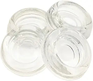 Heavy-Duty Clear Glass Coasters  Floor Protectors for Furniture Legs, Non-Slip Design to Guard Marble, Tile & Wood Floors from Scratches & Damage (Set of 12)