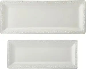 Mikasa Italian Countryside Serving Platter Bread Trays, Set of 2, 12 Inch and 15 Inch