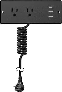 Furniture Drawer Outlet, IPX6 Recessed Power Strip Waterproof