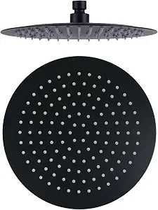 Rain Shower HeadSUS304 Stainless SteelSquare Rainfall Black Showerhead Bathroom Waterfall Large High Pressure Ultra Thin Matte Black, RS1S10-BZ
