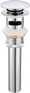 Pop Up Drain Stoper with Overflow for Bathroom Sink with Overflow,Chrome Finished