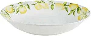 Mikasa Lemons Bone China Lightweight Chip Resistant Serving Bowl, 10-Inch, Multicolored
