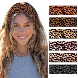 Leopard Headbands for Women 6 Pack